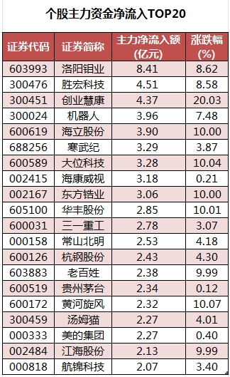 個(gè)股主力資金凈流入TOP20.png