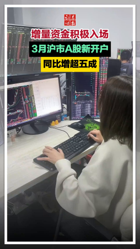 增量资金积极入场，3月沪市A股新开户同比增超五成