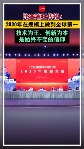 比亚迪王传福：2030年在规模上做到全球第一 技术为王、创新为本是始终不变的信仰