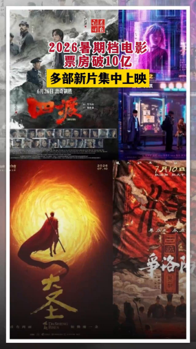 2026暑期档电影票房破10亿 多部新片集中上映