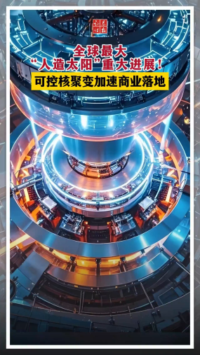 全球最大“人造太阳”重大进展！可控核聚变加速商业落地
