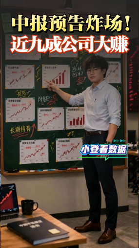小登看数据：中报预告炸场！近九成公司大嫌
