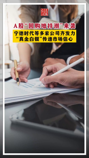 A股“回购增持潮”来袭 宁德时代等多家公司齐发力 “真金白银”传递市场信心