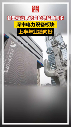 新型电力系统建设等拉动需求，深市电力设备板块上半年业绩向好