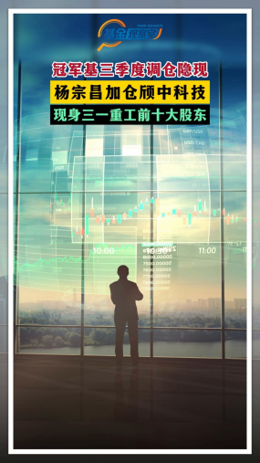 冠军基三季度调仓隐现 杨宗昌加仓颀中科技 现身三一重工前十大股东