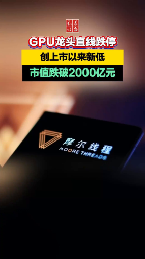 GPU龙头直线跌停，创上市以来新低，市值跌破2000亿元