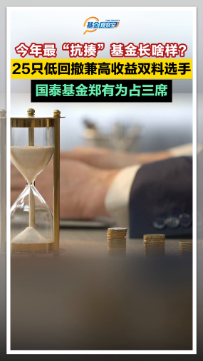 今年最“抗揍”基金长啥样？ 25只低回撤兼高收益双料选手，国泰基金郑有为占三席