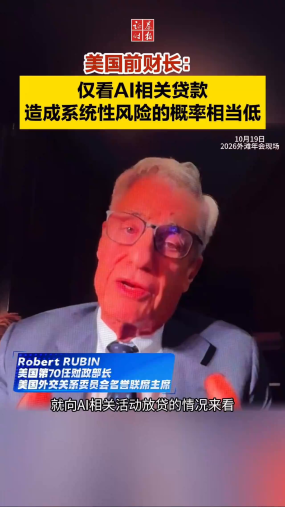 美国前财长：仅看AI相关贷款 造成系统性风险的概率相当低